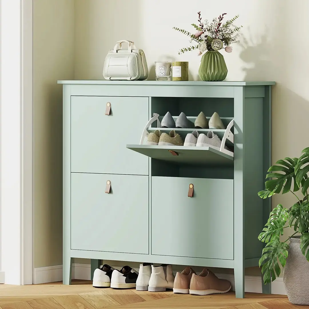 Tumba pentru incaltaminte Homcom 837-578V02GN (Green)