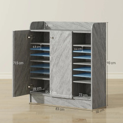 Тумба для обуви Homcom 837-623V00GY (Grey) Thumb