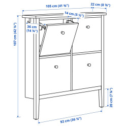 Тумба для обуви Ikea Gullaberg 105x22x107 (Белый) Thumb