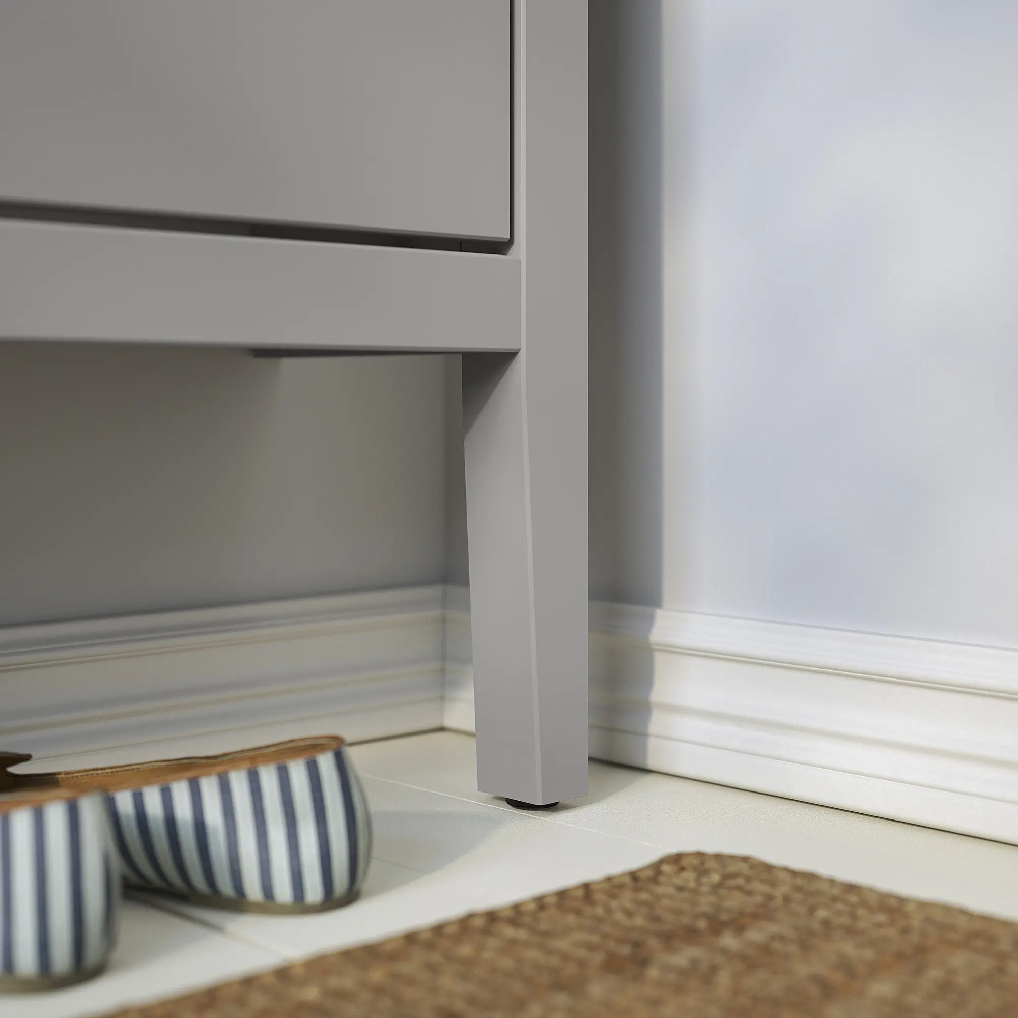 Тумба для обуви Ikea Gullaberg 105x22x107 (Серый) - 6