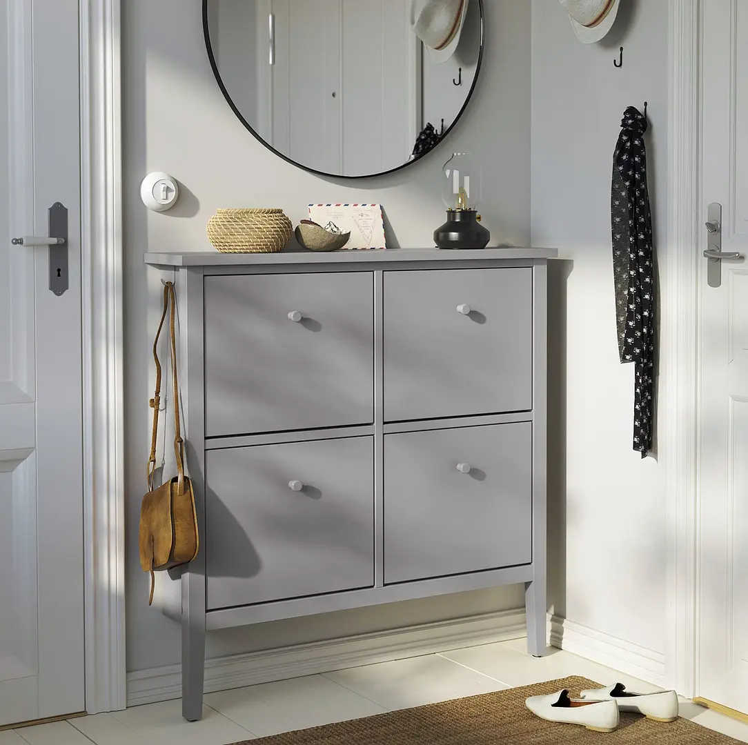 Тумба для обуви Ikea Gullaberg 105x22x107 (Серый)