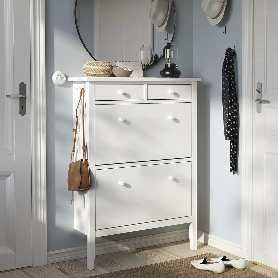 Тумба для обуви Ikea Gullaberg 88x30x122 (Белый)