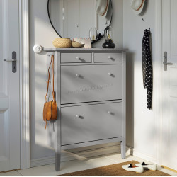 Тумба для обуви Ikea Gullaberg 88x30x122 (Серый)