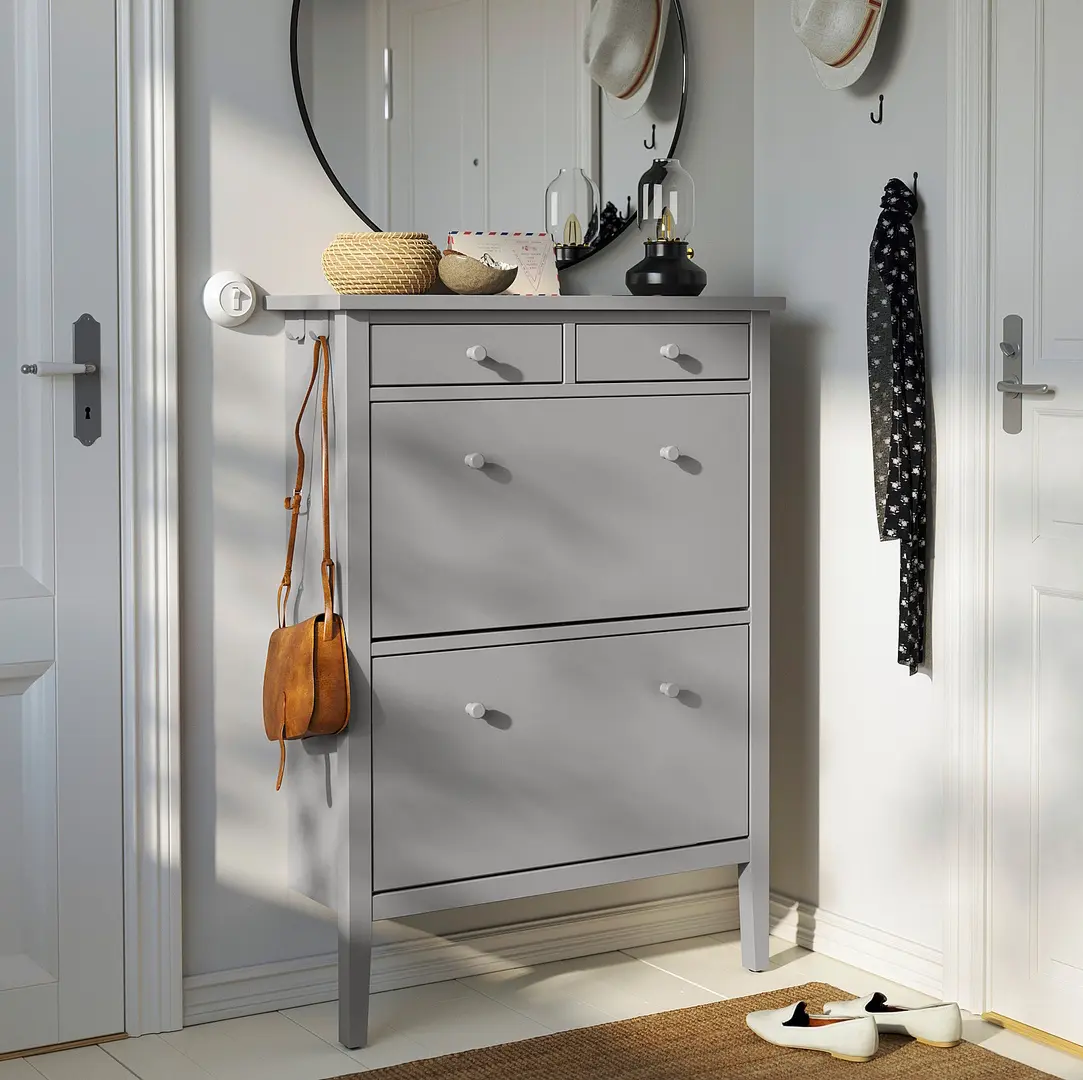 Тумба для обуви Ikea Gullaberg 88x30x122 (Серый)