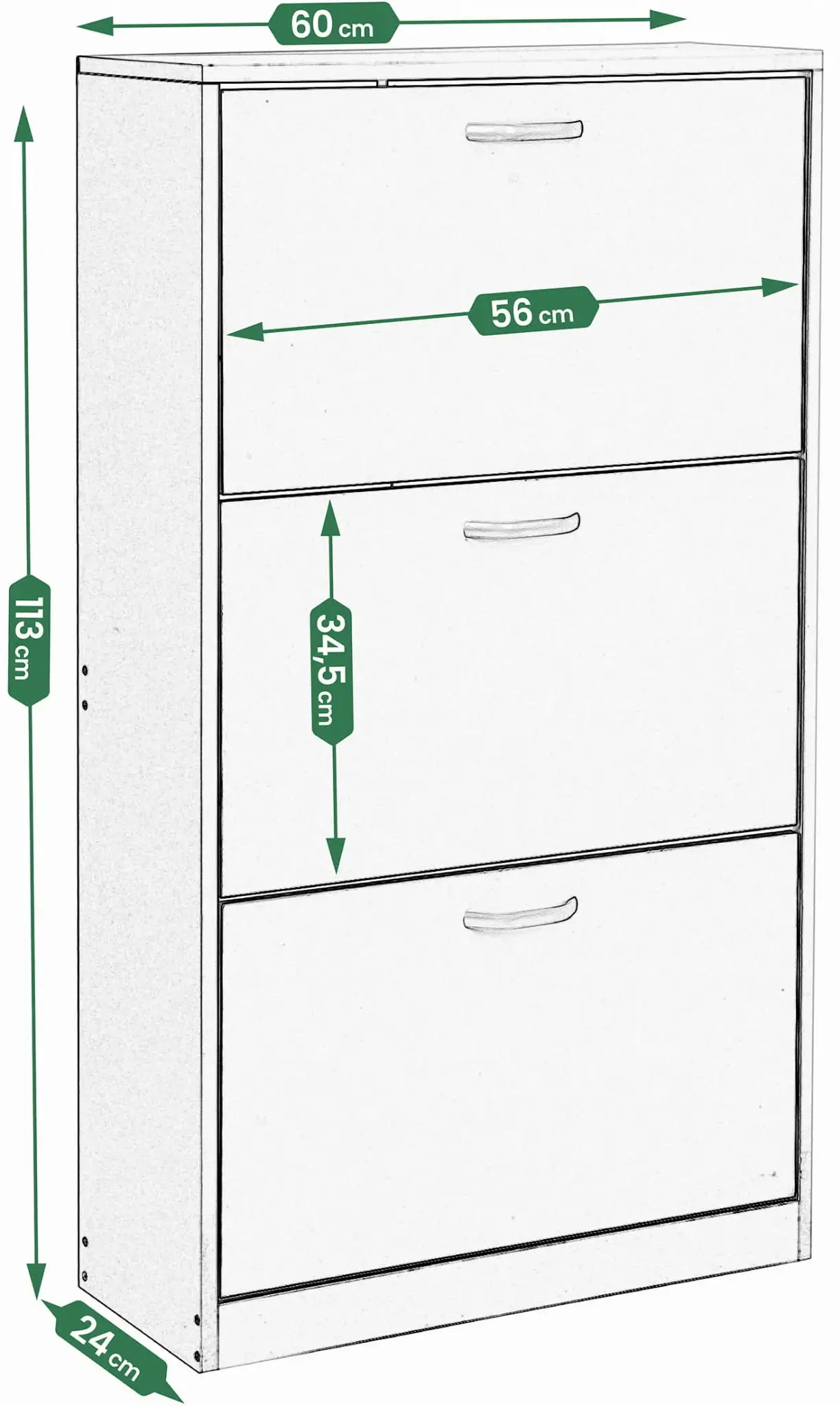 Tumba pentru incaltaminte Jumi CM-316034 (White) - 4