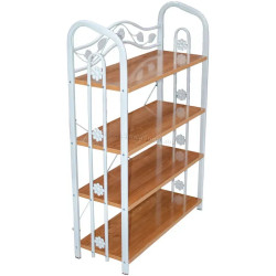 Etajera pentru incaltaminte Magnusplus AY 4 (White/Wood)