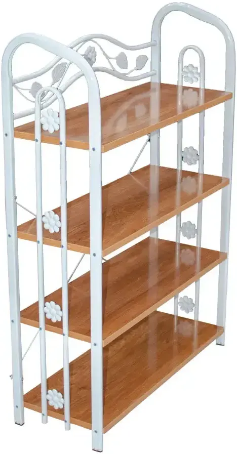 Etajera pentru incaltaminte Magnusplus AY 4 (White/Wood)