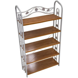 Стеллаж для обуви Magnusplus AY 5 (White/Wood) Thumb