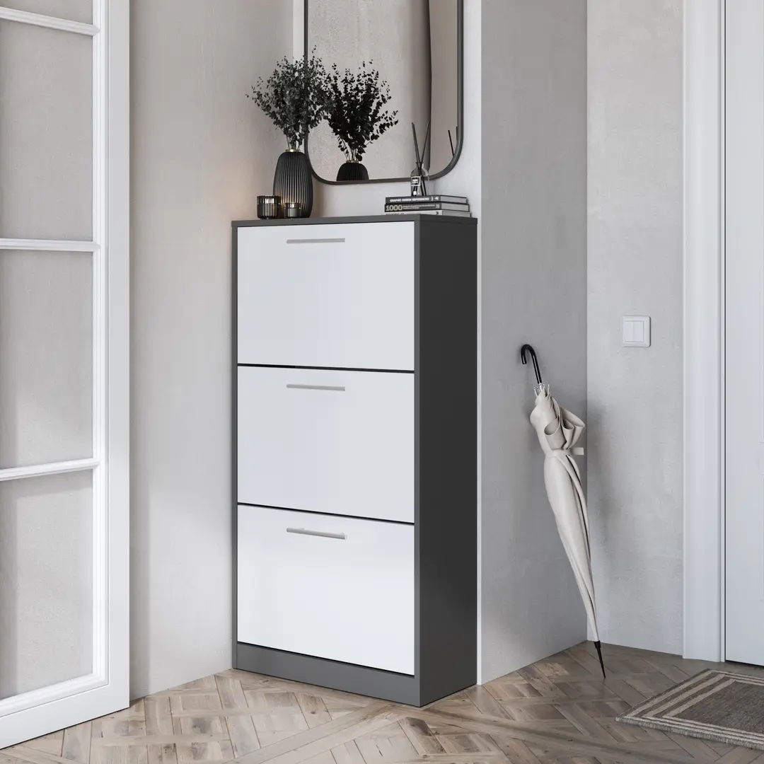 Тумба для обуви Magnusplus Brisbane (Graphite/White)