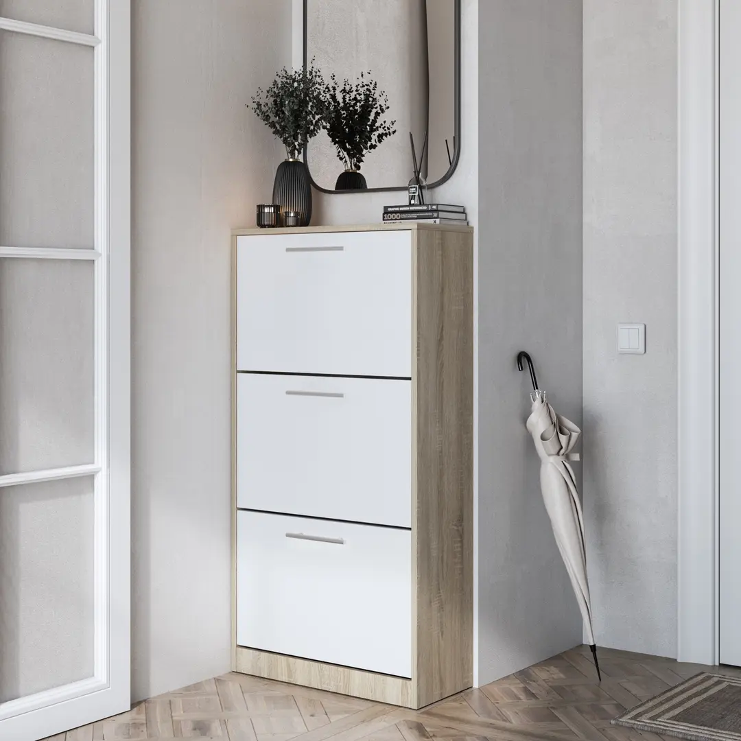 Тумба для обуви Magnusplus Brisbane (Sonoma Oak/White)