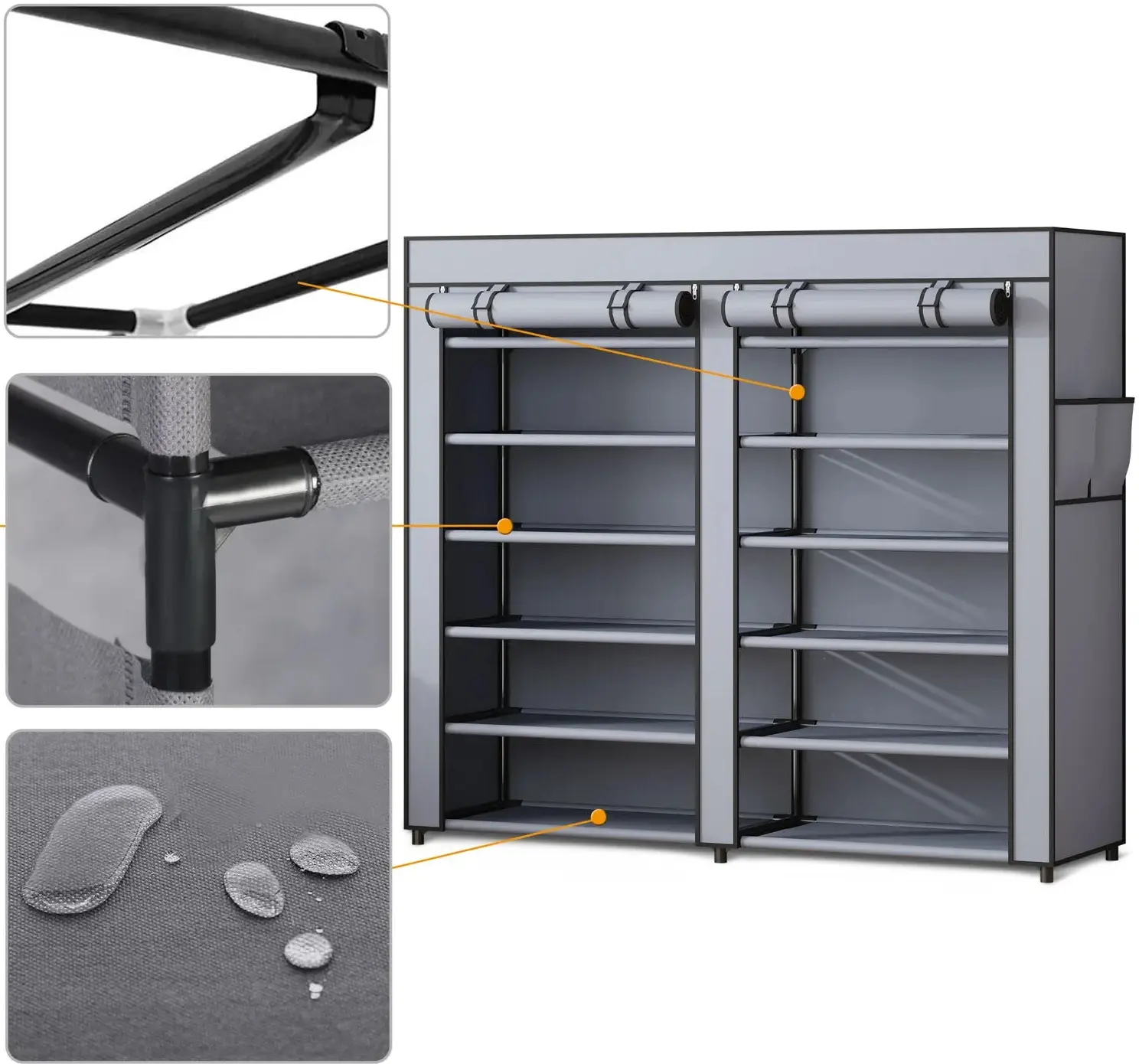 Organizator de pantofi Massido MS-805 680500 (Graphite) - 5