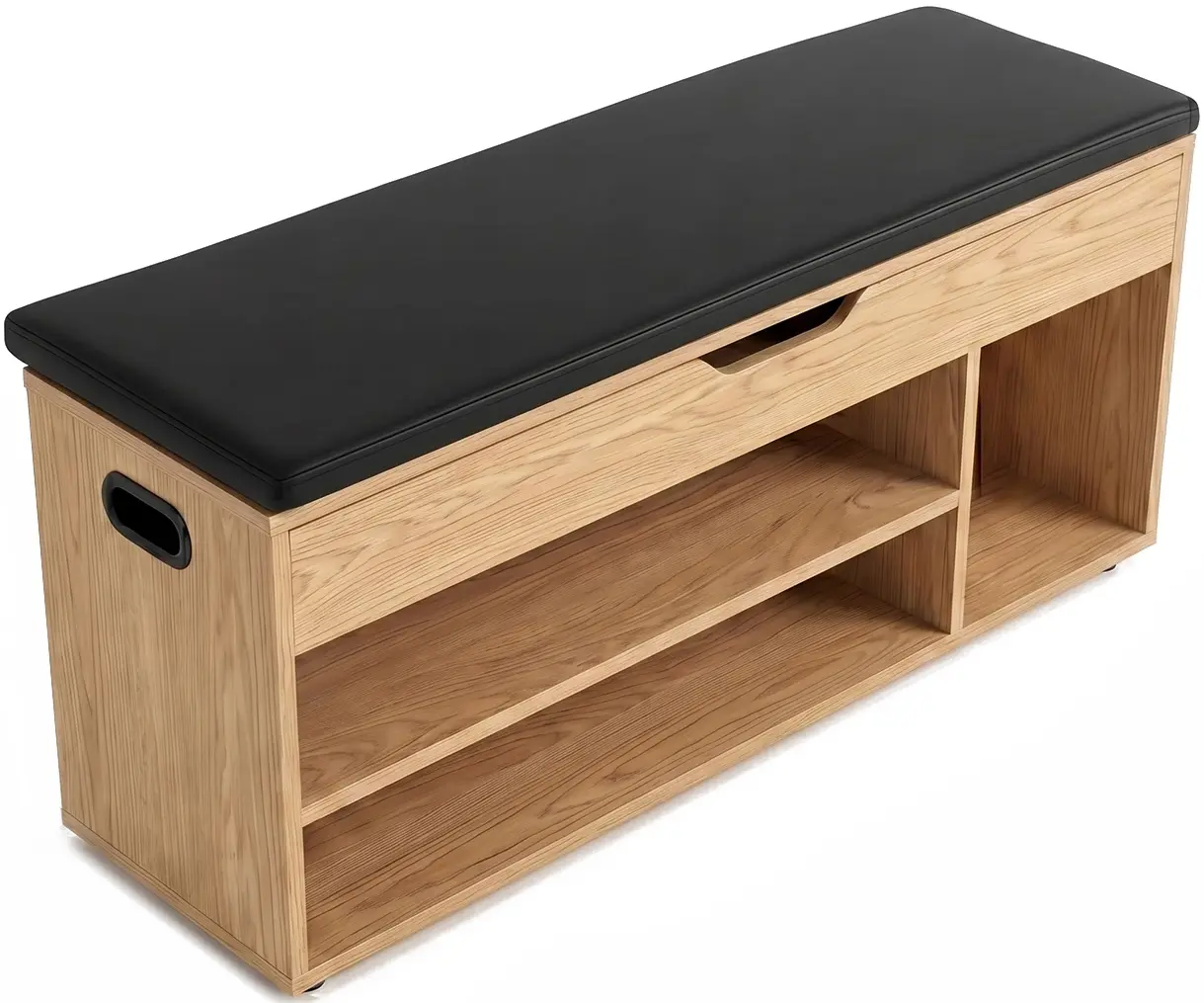 Банкетка для обуви Mebel Elite Alec 100cm (Oak/Black) - 3