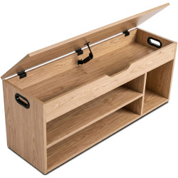 Банкетка для обуви Mebel Elite Alec 100cm (Oak/Black) Thumb