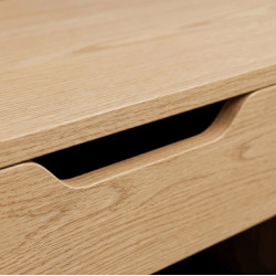 Банкетка для обуви Mebel Elite Alec 100cm (Oak/Black) Thumb