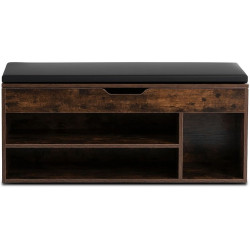 Банкетка для обуви Mebel Elite Alec 100cm (Rustic Oak/Black) Thumb