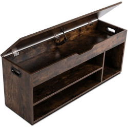 Банкетка для обуви Mebel Elite Alec 100cm (Rustic Oak/Black) Thumb