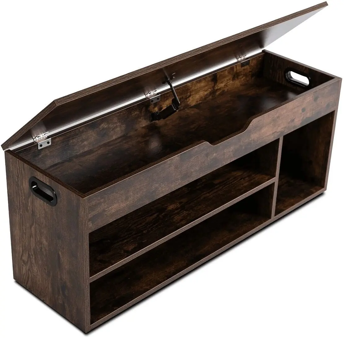 Банкетка для обуви Mebel Elite Alec 100cm (Rustic Oak/Black) - 4