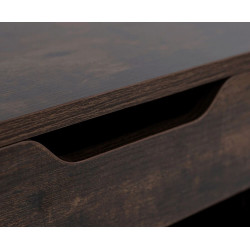 Банкетка для обуви Mebel Elite Alec 100cm (Rustic Oak/Black) Thumb