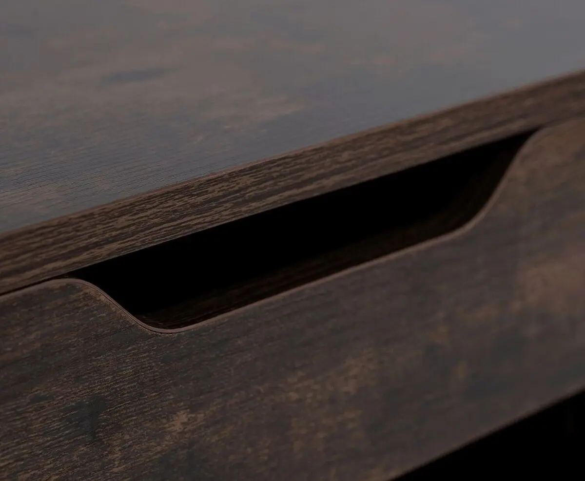 Банкетка для обуви Mebel Elite Alec 100cm (Rustic Oak/Black) - 5