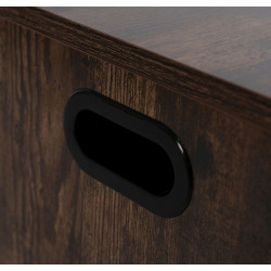 Банкетка для обуви Mebel Elite Alec 100cm (Rustic Oak/Black) Thumb