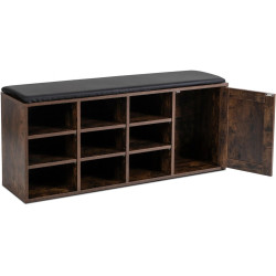 Банкетка для обуви Mebel Elite Arya 110cm (Rustic Oak/Black) Thumb