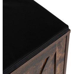 Банкетка для обуви Mebel Elite Arya 110cm (Rustic Oak/Black) Thumb