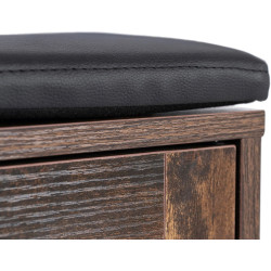 Банкетка для обуви Mebel Elite Arya 110cm (Rustic Oak/Black) Thumb