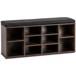 Банкетка для обуви Mebel Elite Axel 104cm (Rustic Oak/Black) Thumb