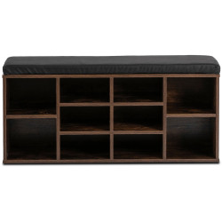 Банкетка для обуви Mebel Elite Axel 104cm (Rustic Oak/Black) Thumb