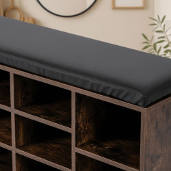 Банкетка для обуви Mebel Elite Axel 104cm (Rustic Oak/Black) Thumb