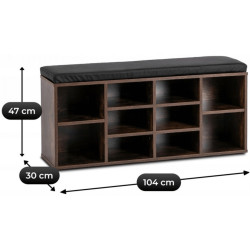 Банкетка для обуви Mebel Elite Axel 104cm (Rustic Oak/Black) Thumb