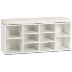 Bancheta pentru incaltaminte Mebel Elite Axel 104cm (White) Thumb