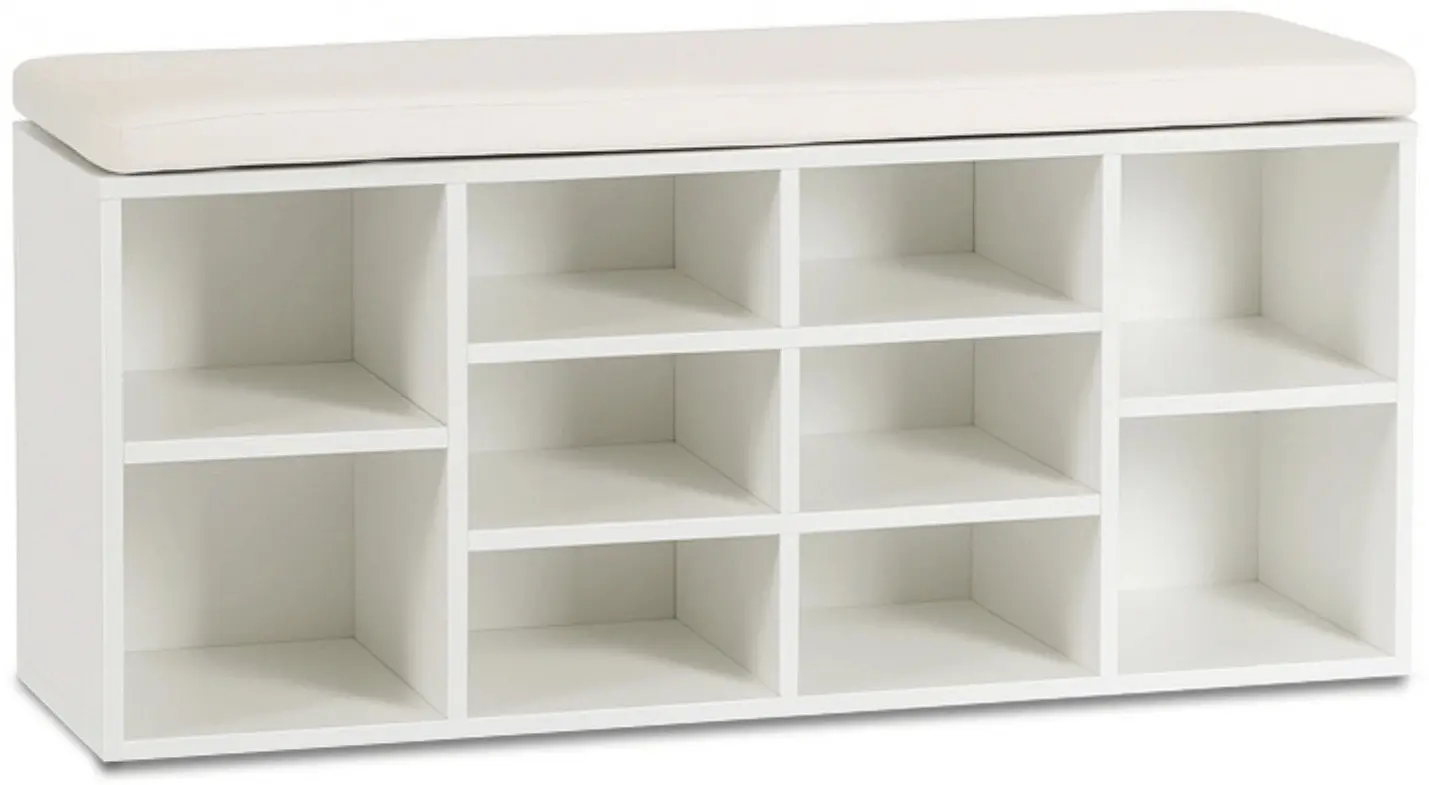 Bancheta pentru incaltaminte Mebel Elite Axel 104cm (White) - 2