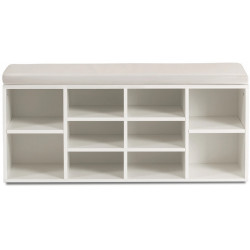 Bancheta pentru incaltaminte Mebel Elite Axel 104cm (White) Thumb