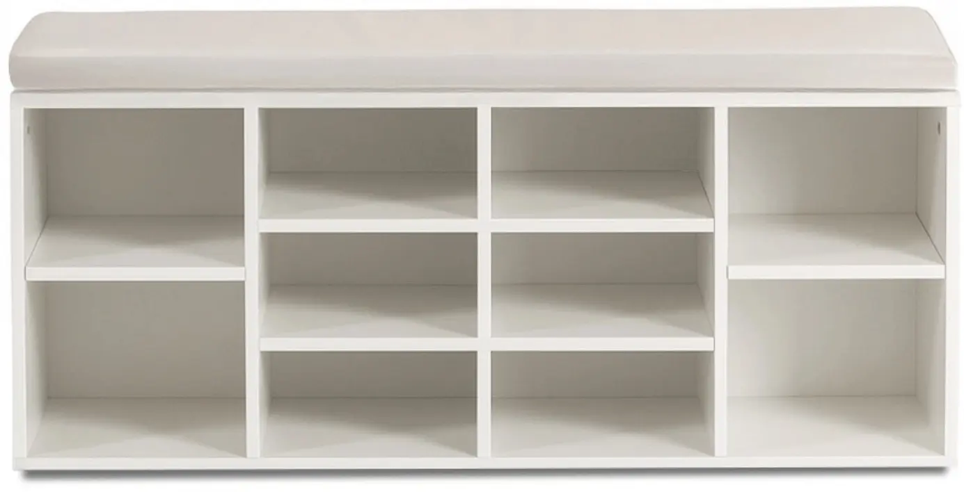Bancheta pentru incaltaminte Mebel Elite Axel 104cm (White) - 3