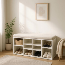 Bancheta pentru incaltaminte Mebel Elite Axel 104cm (White)