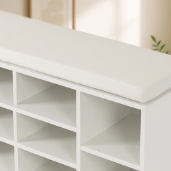 Bancheta pentru incaltaminte Mebel Elite Axel 104cm (White) Thumb