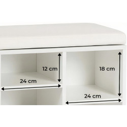 Bancheta pentru incaltaminte Mebel Elite Axel 104cm (White) Thumb