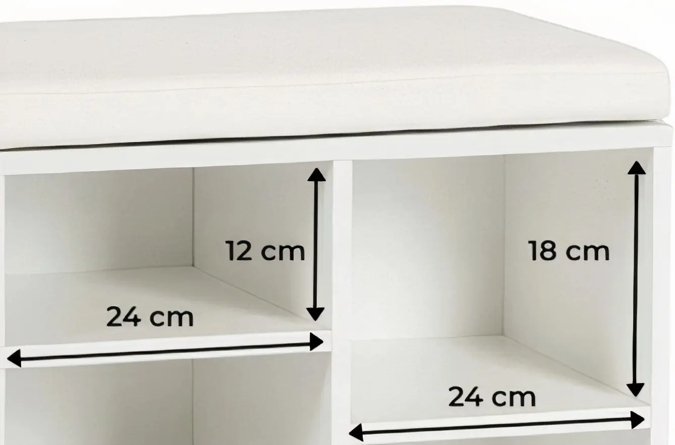 Bancheta pentru incaltaminte Mebel Elite Axel 104cm (White) - 7