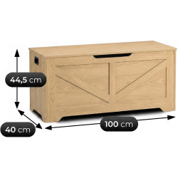 Банкетка для обуви Mebel Elite Margot 100cm (Oak) Thumb