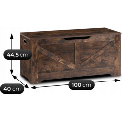 Bancheta pentru incaltaminte Mebel Elite Margot 100cm (Rustic Oak) Thumb