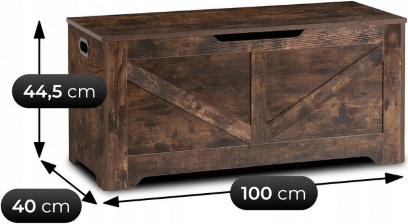 Bancheta pentru incaltaminte Mebel Elite Margot 100cm (Rustic Oak) - 11