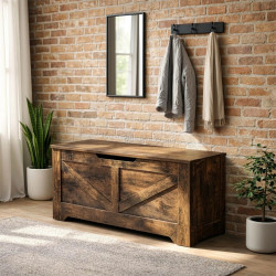 Bancheta pentru incaltaminte Mebel Elite Margot 100cm (Rustic Oak)