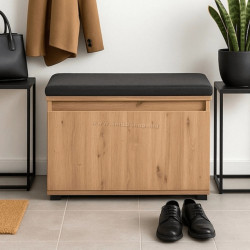 Bancheta pentru incaltaminte Mebel Elite Prato 80 (Artisan Oak/Graphite)