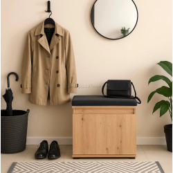 Тумба для обуви Mebel Elite Modena 60cm (Artisan Oak/Graphite)