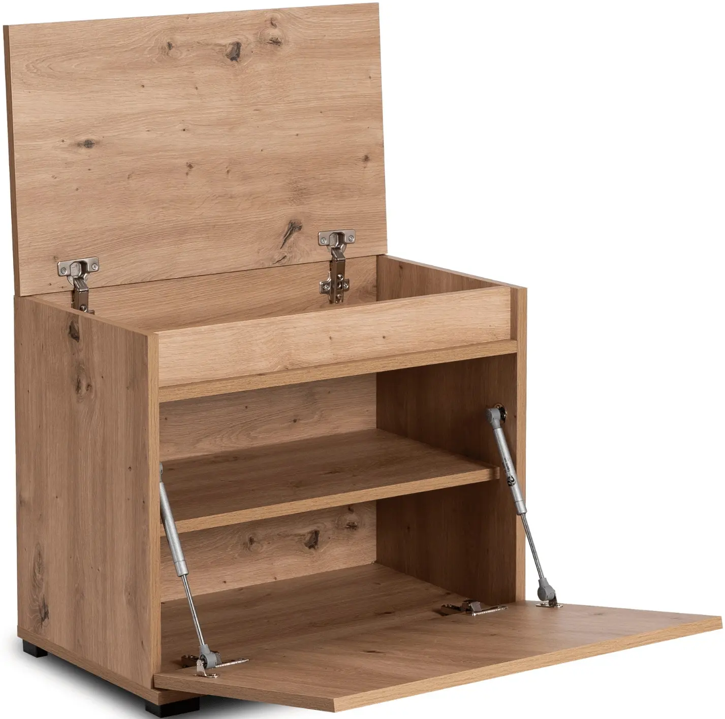 Тумба для обуви Mebel Elite Venora 60cm (Artisan Oak/Graphite) - 3