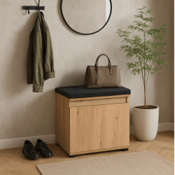 Тумба для обуви Mebel Elite Venora 60cm (Artisan Oak/Graphite)