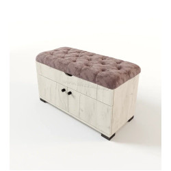 Tumba-bancheta pentru incaltaminte МЛ-Мебель ML-10 80cm (Craft Oak White)
