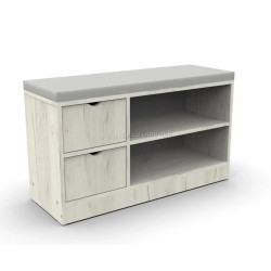 Tumba-bancheta pentru incaltaminte МЛ-Мебель ML-8 (Craft Oak White)