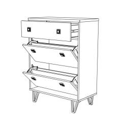 Tumba pentru incaltaminte МЛ-Мебель Mira №11 80cm (White) Thumb